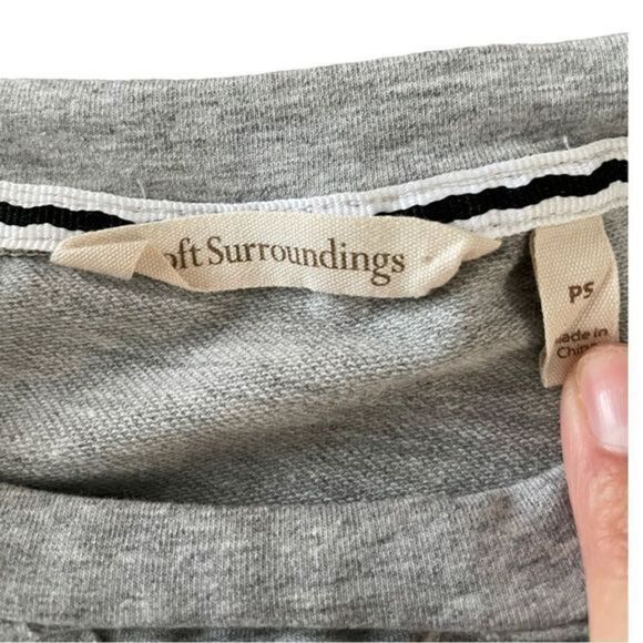Soft Surroundings Corryn Gray Sweatshirt Dress Size SP - Picture 4 of 7